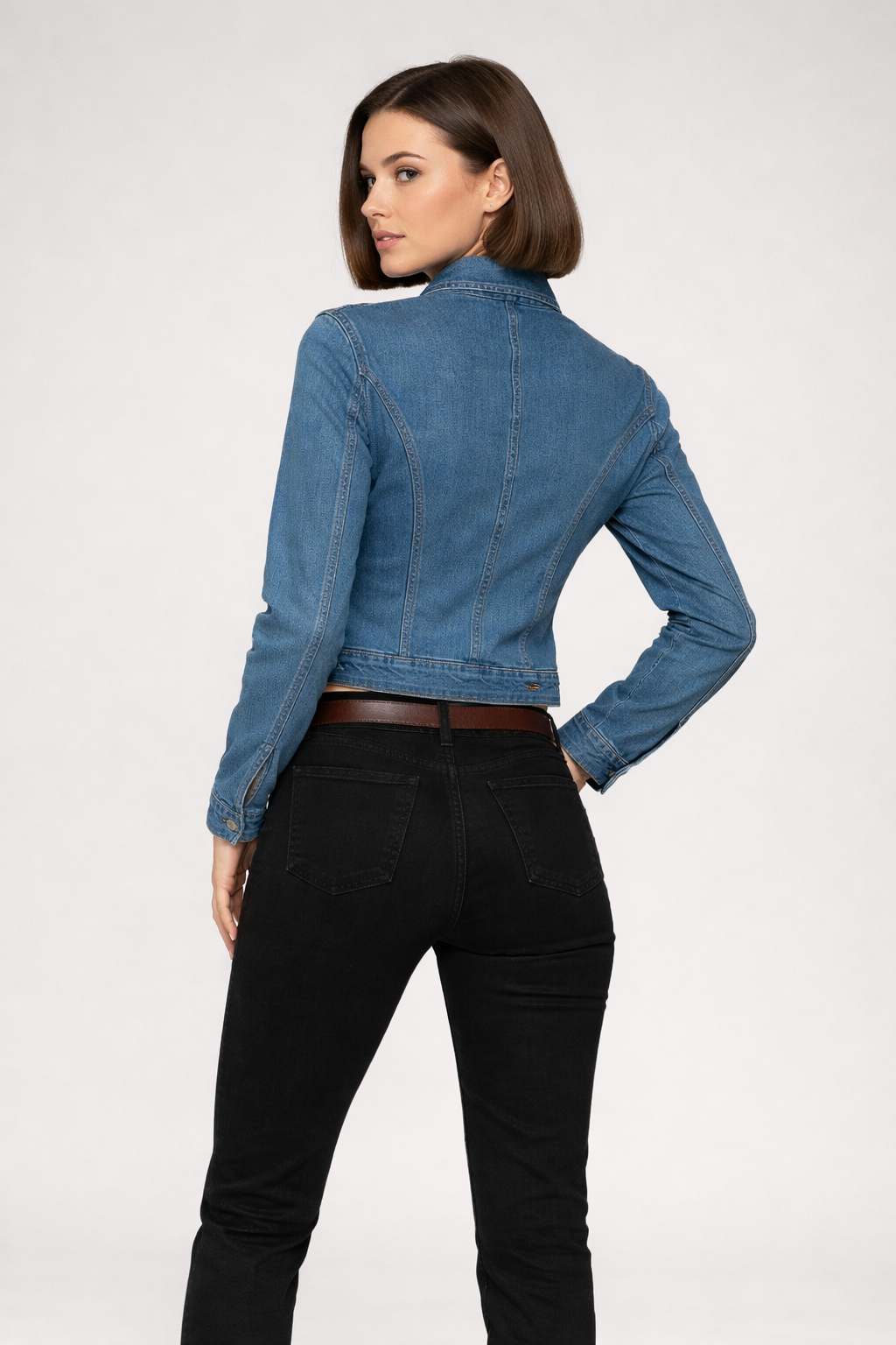 Avenida Stretchy Denim Moto Jacket